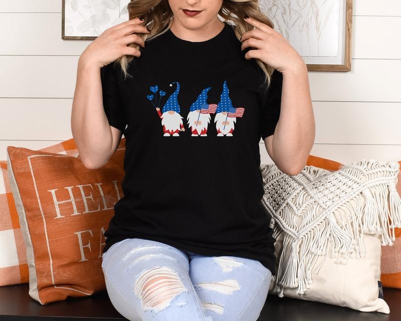 America Gnomes 4th July Usa Printed Independence Day - Adult & Kids T-Shirts, Sweatshirts & Hoodies apparel design preview 1
