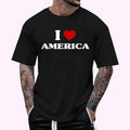 America I Heart Souvenir Love Regular Fit Letter - Adult & Kids T-Shirts, Sweatshirts & Hoodies apparel design preview 1