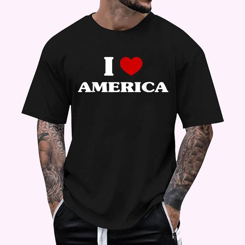 America I Heart Souvenir Love Regular Fit Letter - Adult & Kids T-Shirts, Sweatshirts & Hoodies apparel design preview 1