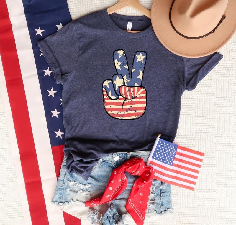 America Peace Freedom Patriotic 4th July Independence - Adult & Kids T-Shirts, Sweatshirts & Hoodies apparel design preview 1