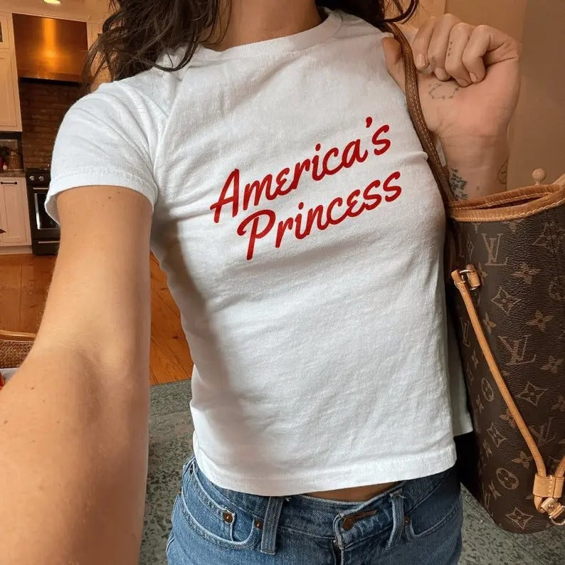 America'S Princess Y2k Baby Fourth July Funny - Adult & Kids T-Shirts, Sweatshirts & Hoodies apparel design preview 1
