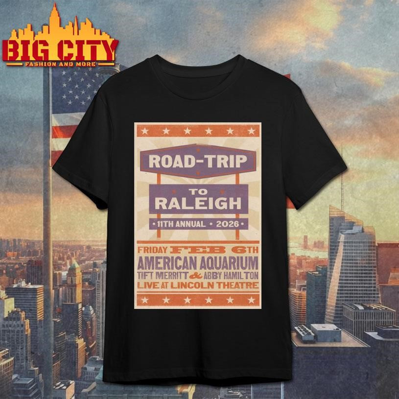 American Aquarium Raleigh NC 2-6-2026 Poster - Adult & Kids T-Shirts, Sweatshirts & Hoodies apparel design preview 1