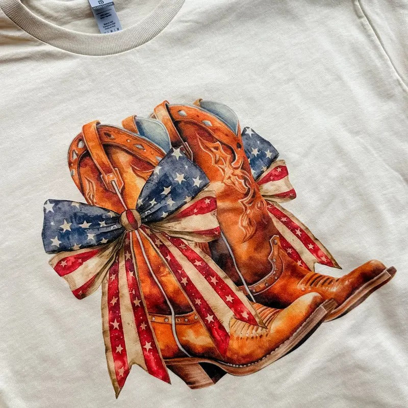 American Coquette Boots Top - Adult & Kids T-Shirts, Sweatshirts & Hoodies apparel design preview 1