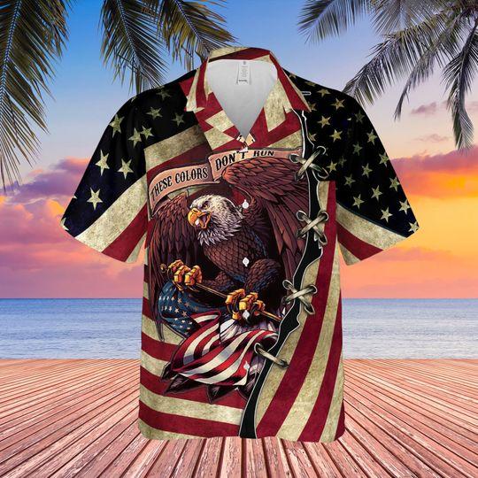 American eagle us flag hawaiian gift for family and - Adult & Kids T-Shirts, Sweatshirts & Hoodies apparel design preview 1