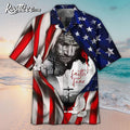 American Flag Faith Over Fear Jesus Under Hawaiian - Adult & Kids T-Shirts, Sweatshirts & Hoodies apparel design preview 1