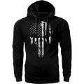 American Flag Skull Black Cotton Hood Front Pocket - Adult & Kids T-Shirts, Sweatshirts & Hoodies apparel design preview 1