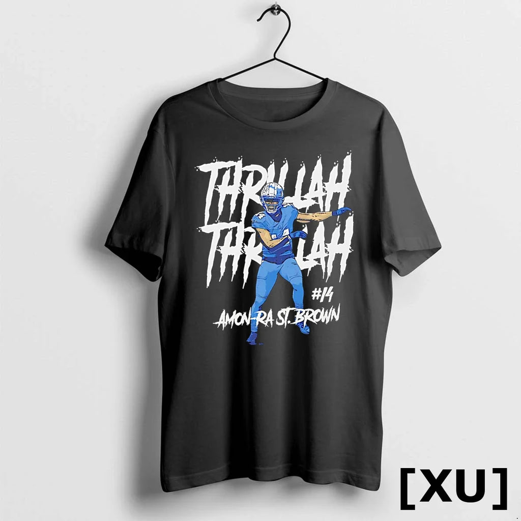 Amon Ra St Brown Detroit Thrilla Sweater - Adult & Kids T-Shirts, Sweatshirts & Hoodies apparel design preview 1