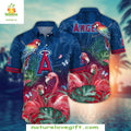 MLB Hawaiian Angels Parrot Paradise Tropical Baseball - Adult & Kids T-Shirts, Sweatshirts & Hoodies apparel design preview 1