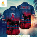 MLB Hawaiian Angels Tropical Dusk With Palms Gradient - Adult & Kids T-Shirts, Sweatshirts & Hoodies apparel design preview 1