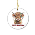 Animal Highland Cow Tree Ornament Rustic Homestead - Adult & Kids T-Shirts, Sweatshirts & Hoodies apparel design preview 1