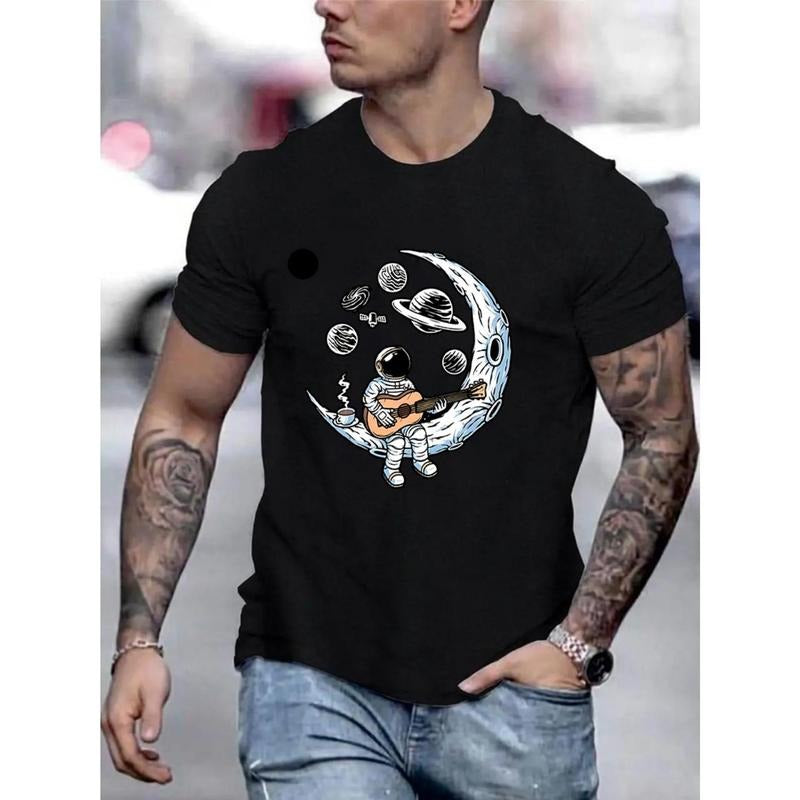 Anime Astronaut Moon Print Novel Casual Comfy Summer - Adult & Kids T-Shirts, Sweatshirts & Hoodies apparel design preview 1