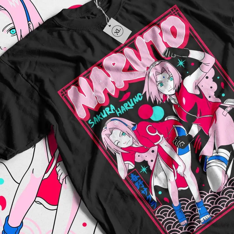 Anime Vintage Manga Nar&Uto Girl Lovers - Adult & Kids T-Shirts, Sweatshirts & Hoodies apparel design preview 1
