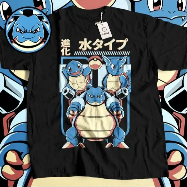 Anime Water Evolution Retro Manga Japanese Classic - Adult & Kids T-Shirts, Sweatshirts & Hoodies apparel design preview 1