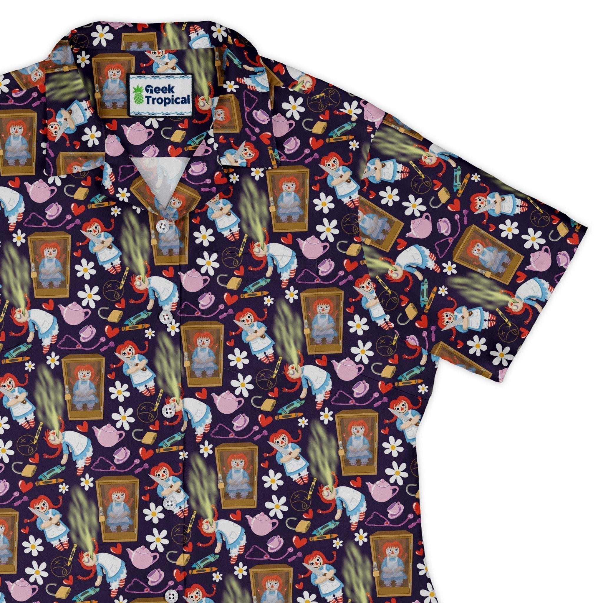 Annabelle Doll Curvy Button Up - Adult & Kids T-Shirts, Sweatshirts & Hoodies apparel design preview 1