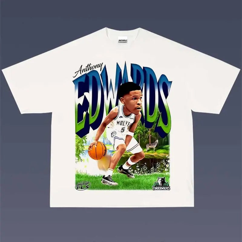 Anthony Edwards 1.36 Vintage Sport Fan - Adult & Kids T-Shirts, Sweatshirts & Hoodies apparel design preview 1
