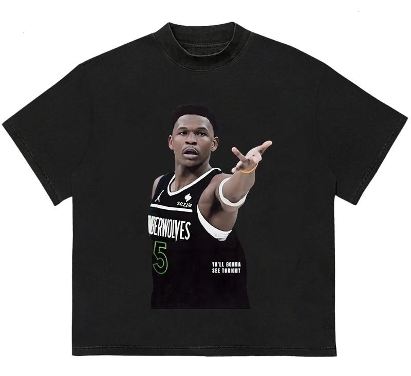 Anthony Edwards 2025 Playoff_bl Essential Everyday - Adult & Kids T-Shirts, Sweatshirts & Hoodies apparel design preview 1