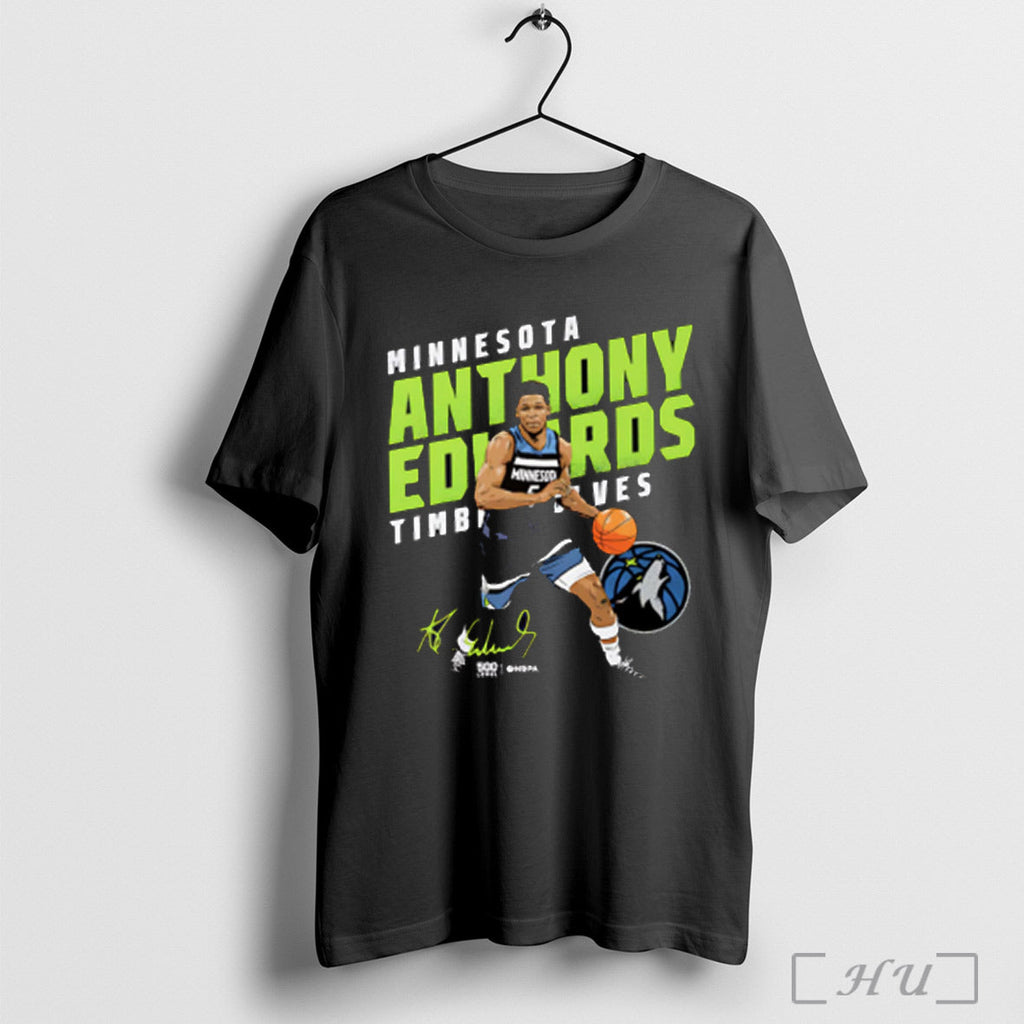 Anthony Edwards Minnesota Timberwolves Slant Drive - Adult & Kids T-Shirts, Sweatshirts & Hoodies apparel design preview 1