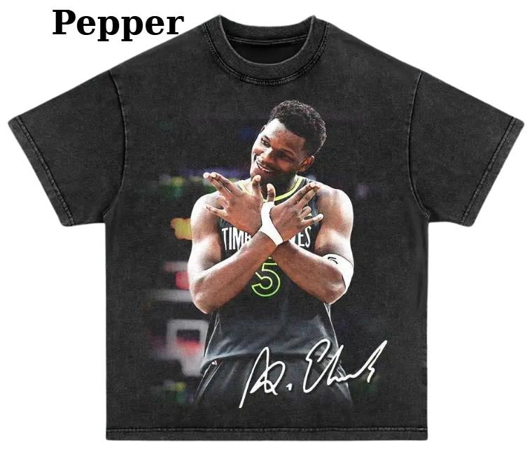 Anthony Edwards Vintage Funny Basketball Retro 2025 - Adult & Kids T-Shirts, Sweatshirts & Hoodies apparel design preview 1
