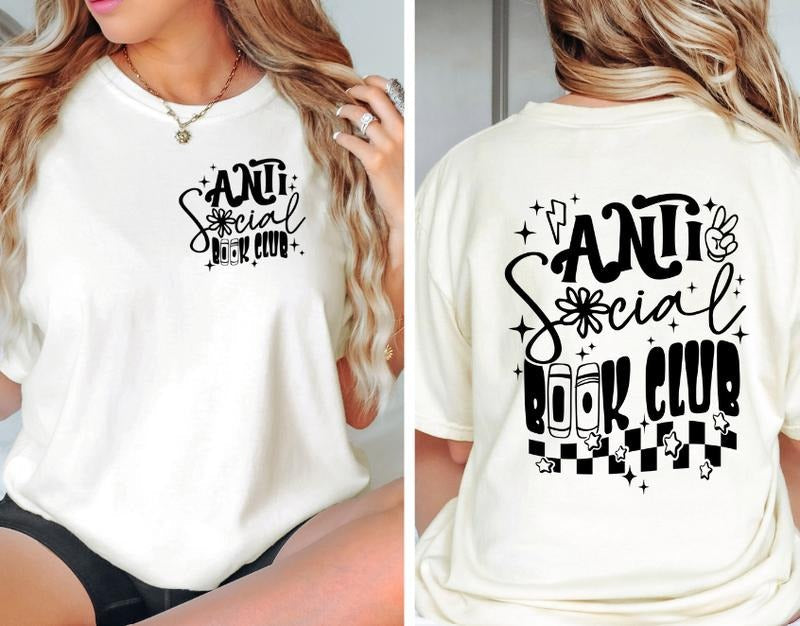 Anti Social Book Club - Adult & Kids T-Shirts, Sweatshirts & Hoodies apparel design preview 1