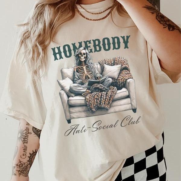 Anti Social Club Homebody Sizing Her - Adult & Kids T-Shirts, Sweatshirts & Hoodies apparel design preview 1