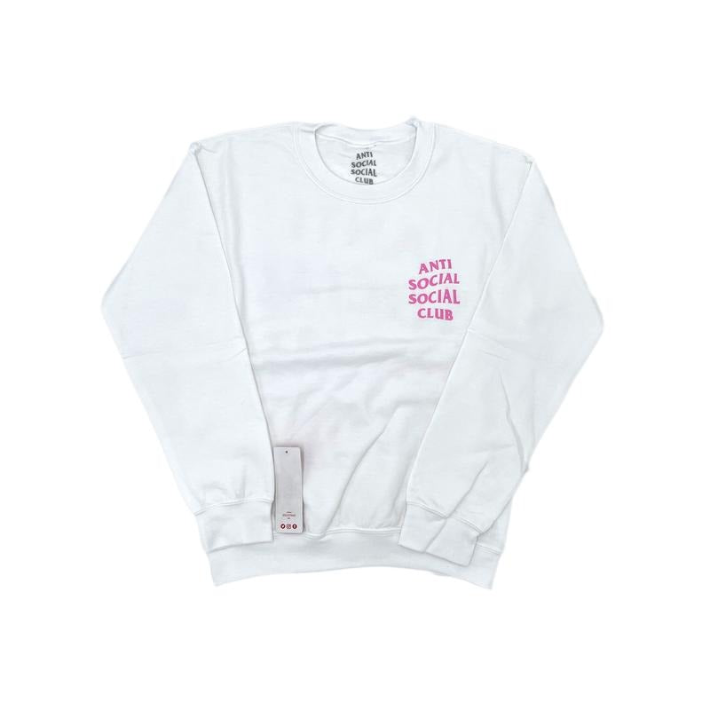 Anti Social Club White Pink ASSW325 Size S L - Adult & Kids T-Shirts, Sweatshirts & Hoodies apparel design preview 1