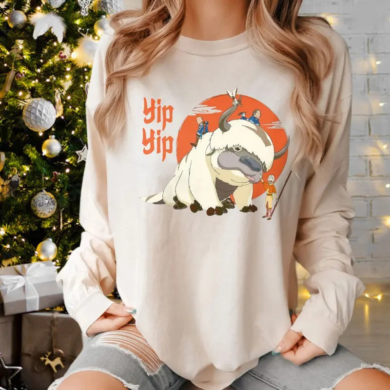 Appa Yip Character Avatar Last Airbender Movie - Adult & Kids T-Shirts, Sweatshirts & Hoodies apparel design preview 1