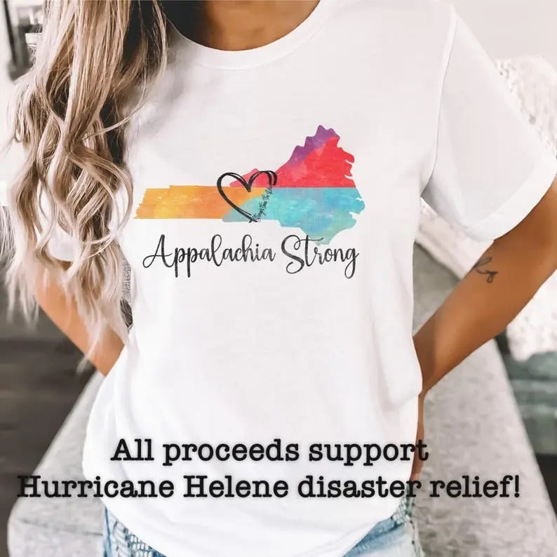 Appalachia Strong Hurricane Helene Disaster Relief - Adult & Kids T-Shirts, Sweatshirts & Hoodies apparel design preview 1