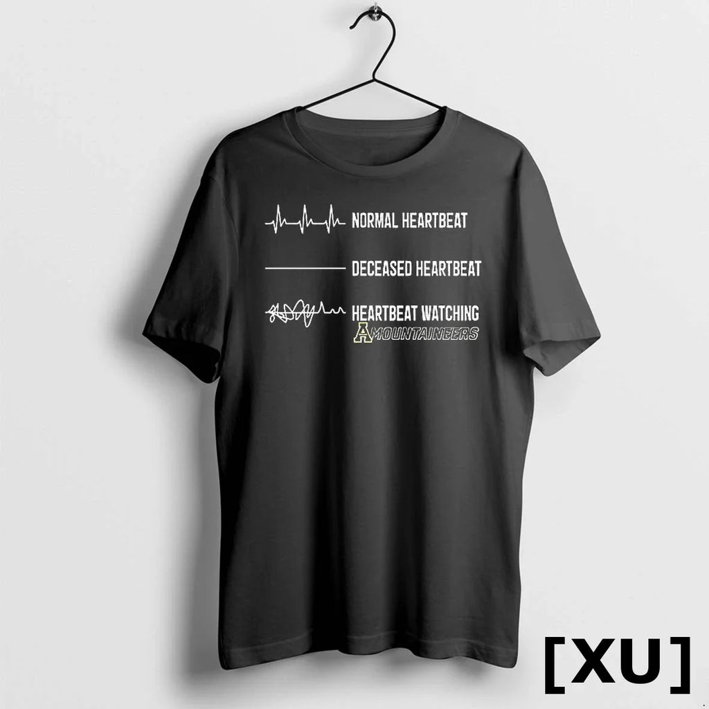 Appalachian State Mountaineers Normal Heartbeat - Adult & Kids T-Shirts, Sweatshirts & Hoodies apparel design preview 1