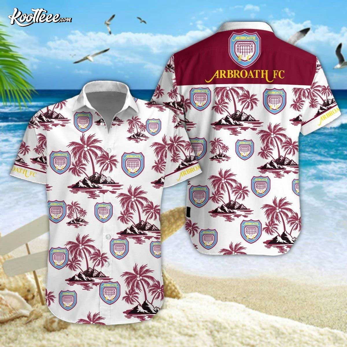 Arbroath FC SPFL Hawaiian And Shorts - Adult & Kids T-Shirts, Sweatshirts & Hoodies apparel design preview 1