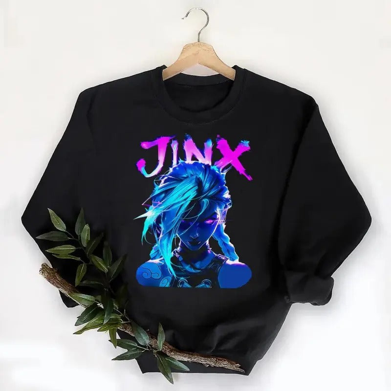 Arcane Jinx Jumper Black Outfits Stay Ahead Game Fun - Adult & Kids T-Shirts, Sweatshirts & Hoodies apparel design preview 1