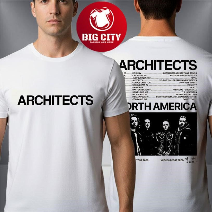 Architects Broken Mirror Tour 2026 North America - Adult & Kids T-Shirts, Sweatshirts & Hoodies apparel design preview 1