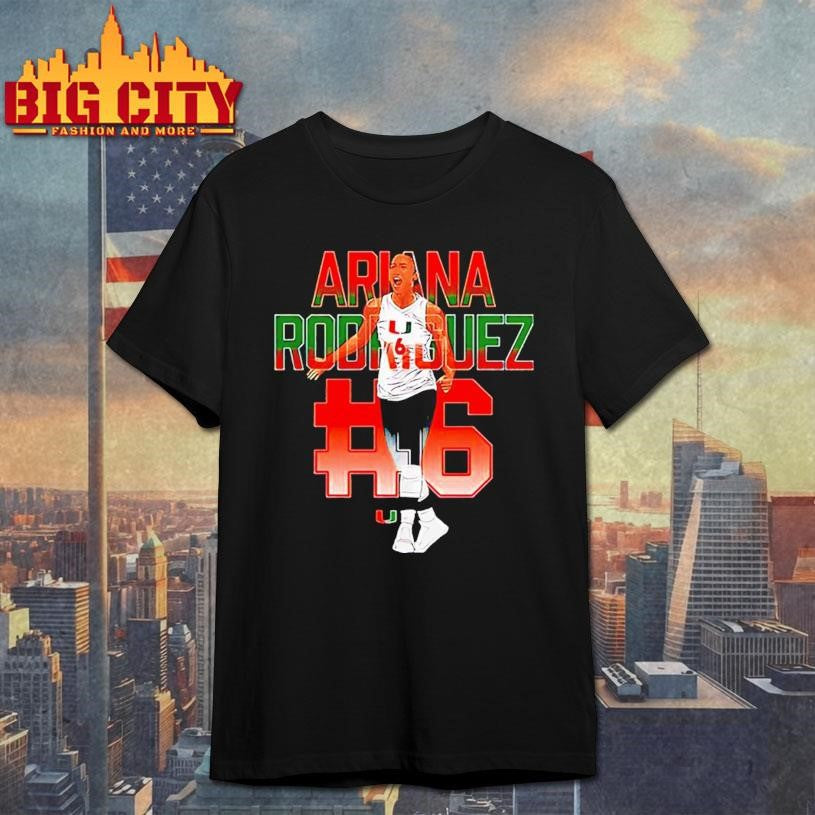 Ariana Rodriguez Miami Volleyball NCAA Legends - Adult & Kids T-Shirts, Sweatshirts & Hoodies apparel design preview 1