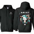 Ariat Wild Bull Skull Intricate Floral Patterns - Adult & Kids T-Shirts, Sweatshirts & Hoodies apparel design preview 1