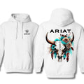 Ariat Bull Skull Floral Perfect Outdoor Menswear - Adult & Kids T-Shirts, Sweatshirts & Hoodies apparel design preview 1