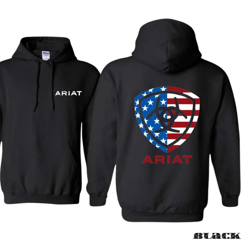Ariat Classic American Flag Logo Outdoor Activities - Adult & Kids T-Shirts, Sweatshirts & Hoodies apparel design preview 1