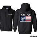 Ariat Distinctive American Flag Logo Suitable Outdoor - Adult & Kids T-Shirts, Sweatshirts & Hoodies apparel design preview 1