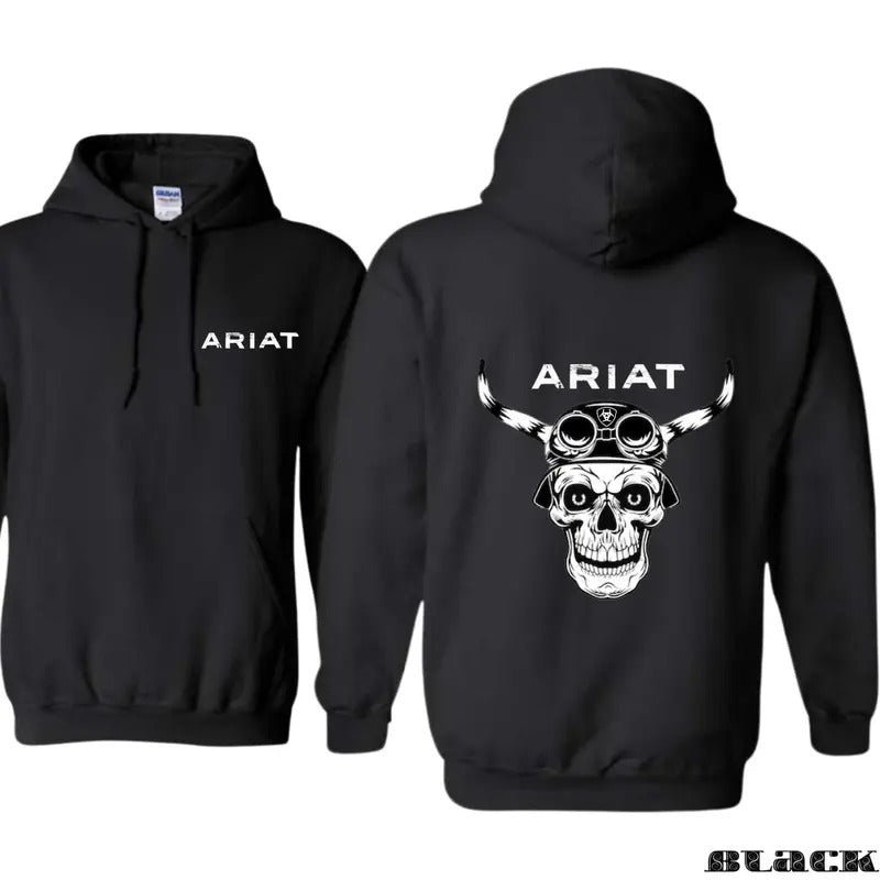 Ariat Intricate Dual Bull Skull Everyday Womenswear - Adult & Kids T-Shirts, Sweatshirts & Hoodies apparel design preview 1