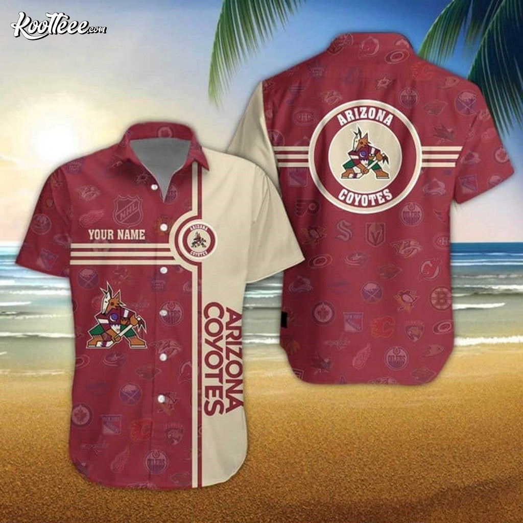 Arizona Coyotes NHL Personalized Hawaiian - Adult & Kids T-Shirts, Sweatshirts & Hoodies apparel design preview 1