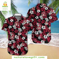 Arizona Diamondbacks Hawaiian Black Floral Elegance - Adult & Kids T-Shirts, Sweatshirts & Hoodies apparel design preview 1