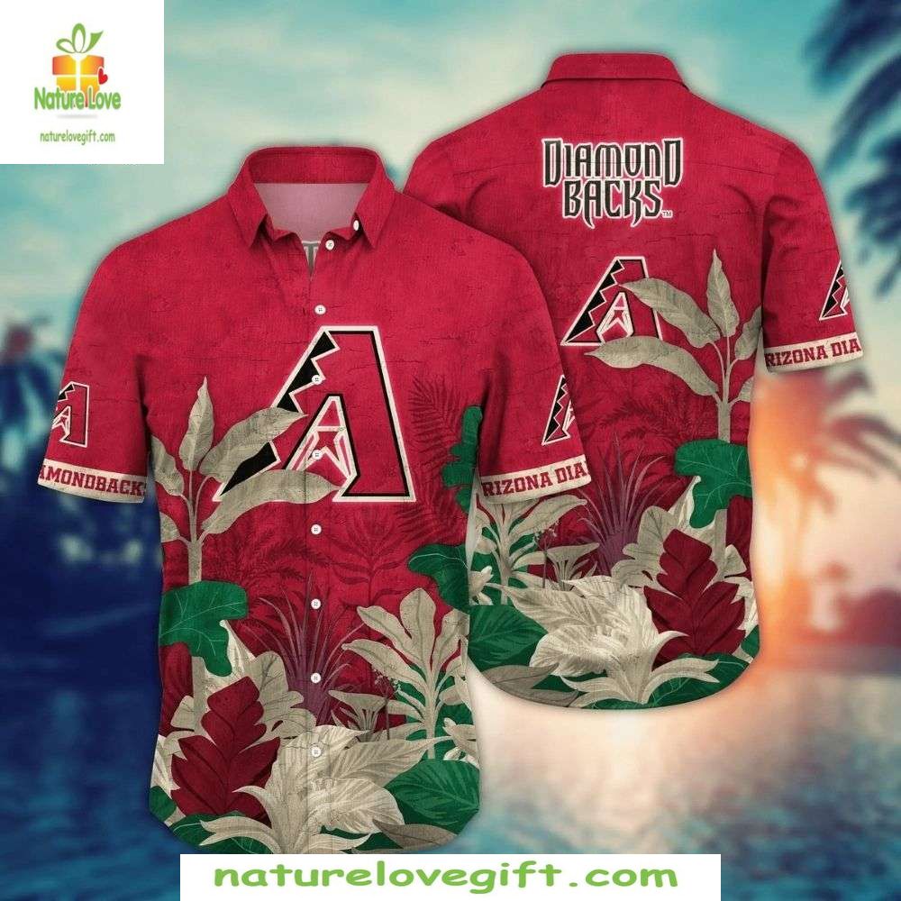 Arizona Diamondbacks MLB Hawaiian Bold Botanical - Adult & Kids T-Shirts, Sweatshirts & Hoodies apparel design preview 1