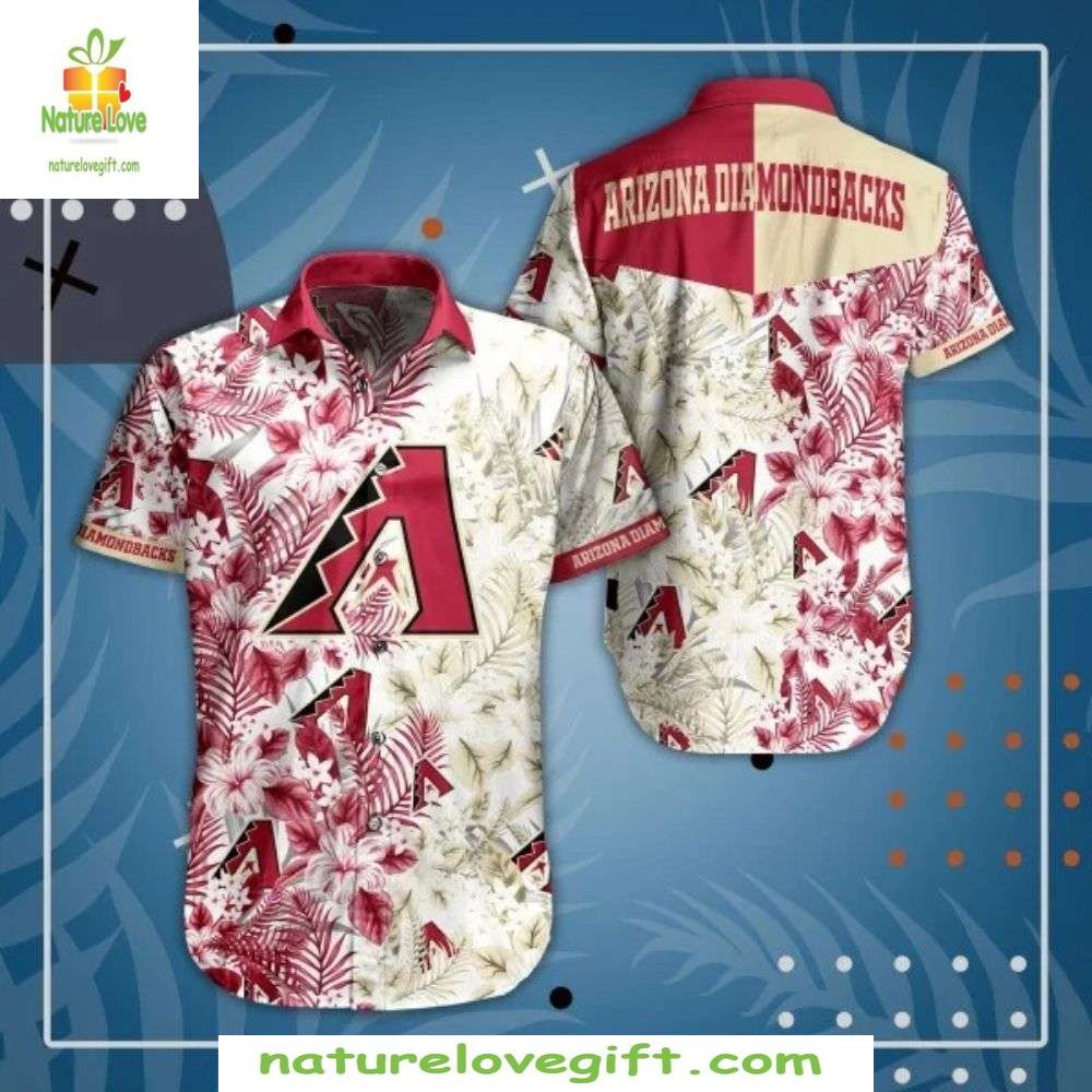 Arizona Diamondbacks Hawaiian MLB Floral Aloha - Adult & Kids T-Shirts, Sweatshirts & Hoodies apparel design preview 1