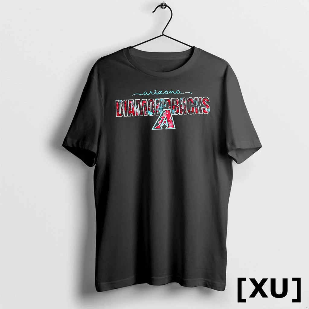 Arizona Diamondbacks Floral Graphic Baseball Sweater - Adult & Kids T-Shirts, Sweatshirts & Hoodies apparel design preview 1