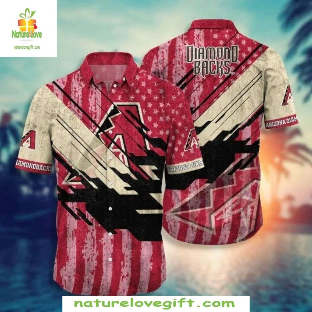 Arizona Diamondbacks MLB Hawaiian Stylish Baseball - Adult & Kids T-Shirts, Sweatshirts & Hoodies apparel design preview 1
