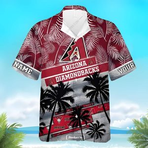 Arizona Diamondbacks Hawaiian Palm Tree Best Beach - Adult & Kids T-Shirts, Sweatshirts & Hoodies apparel design preview 1