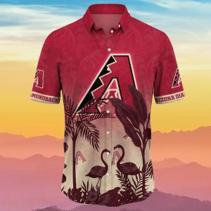 Arizona Diamondbacks MLB Flamingo Flower Hawaiian - Adult & Kids T-Shirts, Sweatshirts & Hoodies apparel design preview 1