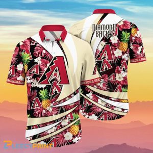 Arizona Diamondbacks MLB Flower Hawaiian Special Gift - Adult & Kids T-Shirts, Sweatshirts & Hoodies apparel design preview 1