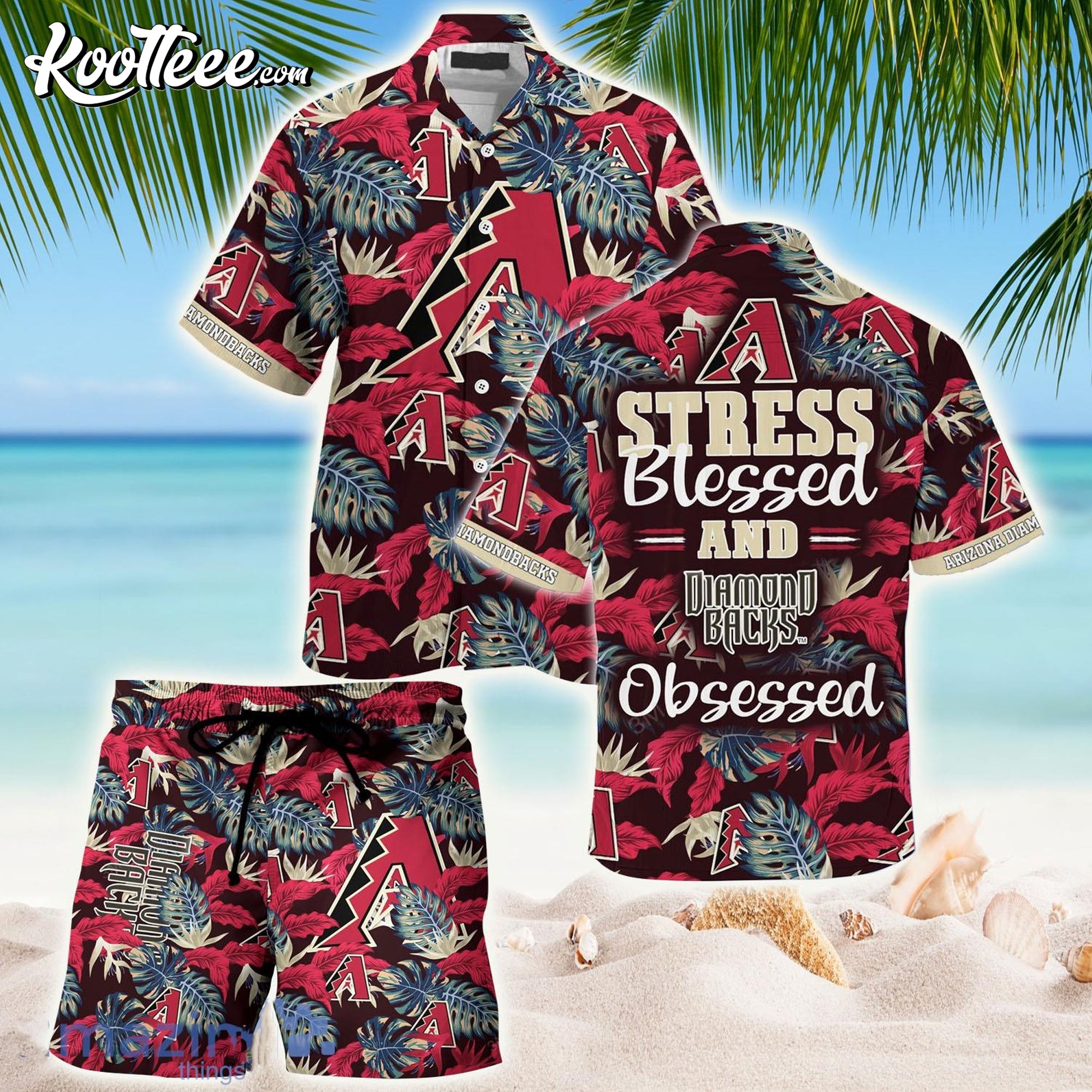 Arizona Diamondbacks MLB Hawaiian And Shorts - Adult & Kids T-Shirts, Sweatshirts & Hoodies apparel design preview 1