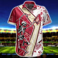 Arizona Diamondbacks MLB Red Gold Dancing Skeleton - Adult & Kids T-Shirts, Sweatshirts & Hoodies apparel design preview 1