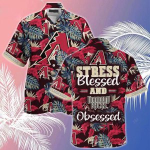 Arizona Diamondbacks MLB-Summer Hawaiian Stress - Adult & Kids T-Shirts, Sweatshirts & Hoodies apparel design preview 1