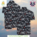 Arizona Diamondbacks MLB Hawaiian Stealth Black - Adult & Kids T-Shirts, Sweatshirts & Hoodies apparel design preview 1